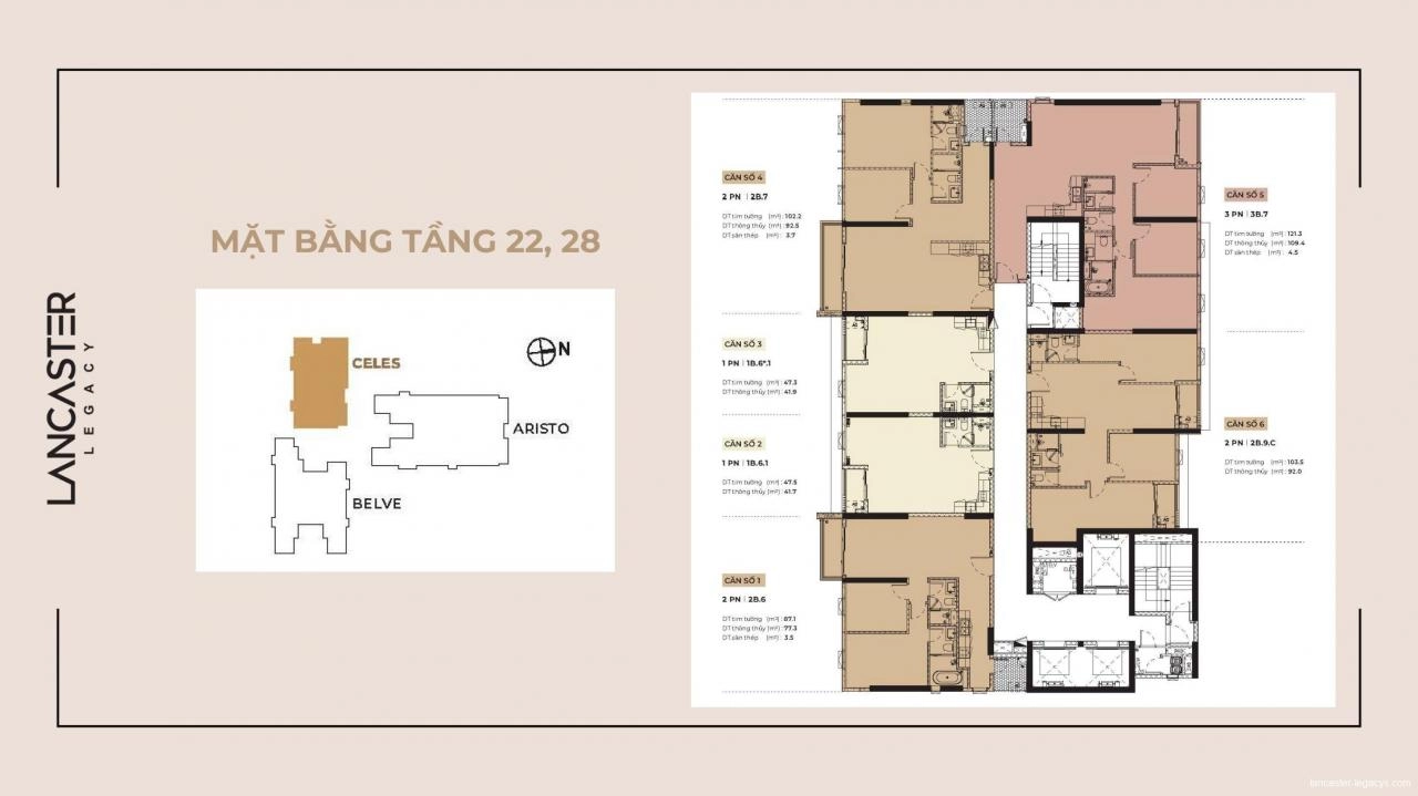 Mặt bằng tháp C Lancaster Legacy Q.1 | Full layout chi tiết